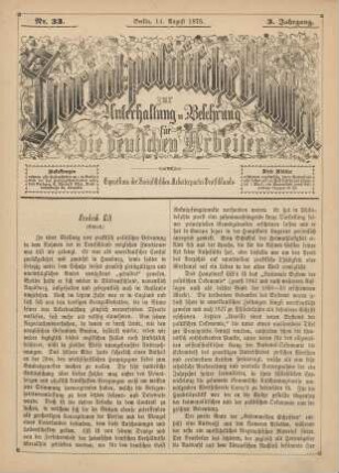 Nr. 33. Berlin, 14. August 1875. 3. Jahrgang.