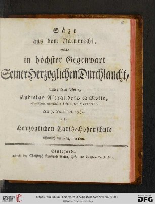Säze aus dem Naturrecht