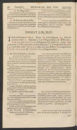 Digest. Lib. XLIV.