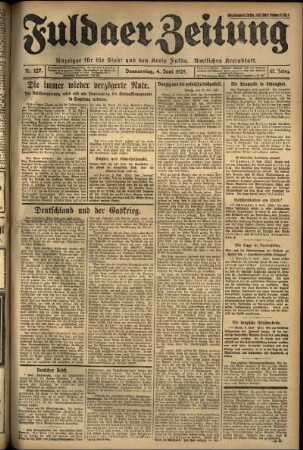 Ausgabe vom Donnerstag, den 04. Juni 1925.