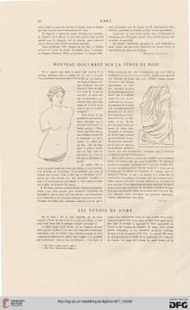 Nouveau document sur la Vénus de Milo