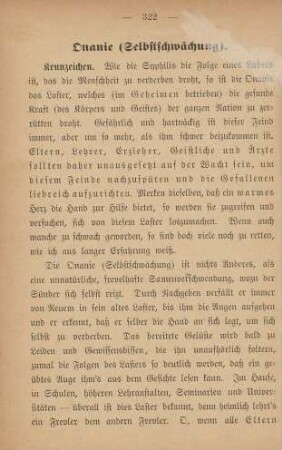 Onanie (Selbstschwächung)