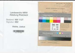 Entnazifizierung Justus Weihe , geb. 10.03.1891 (Landrat)