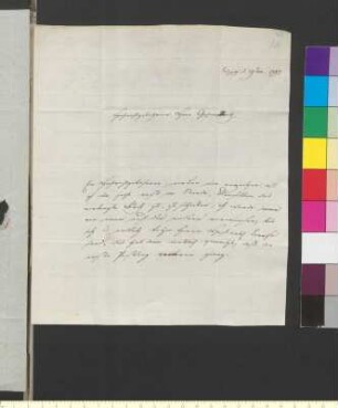 Brief von Fischer, Johann Gotthelf an Goethe, Johann Wolfgang von