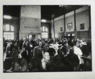 Speisesaal in den "Auswandererhallen" der Hapag in Veddel