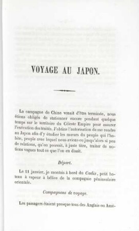 Voyage au Japon.