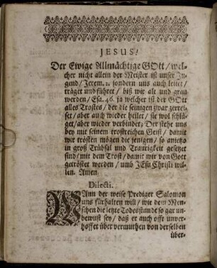 Textus; Exordium.