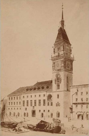 Schmidt, Heinrich von; Passau; Rathaus, Turm - Perspektive