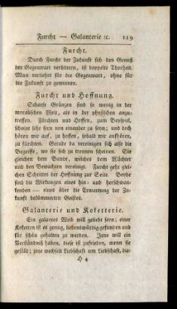 Galanterie und Koketterie - Gutwilligkeit