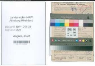 Entnazifizierung Josef Wagner , geb. 02.10.1912 (Lehrer)