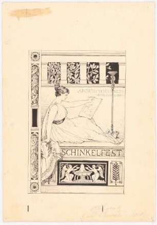 Einladung zum Schinkelfest des Architektenvereins: Ansichten und Text