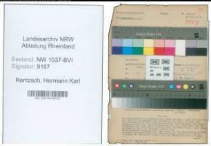 Entnazifizierung Hermann Karl Rentzsch , geb. 07.03.1901 (Bergmann)