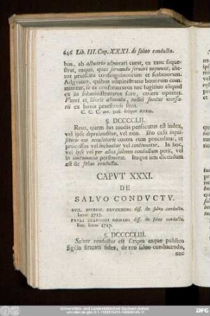 Caput XXXI. De Salvo Conductu.