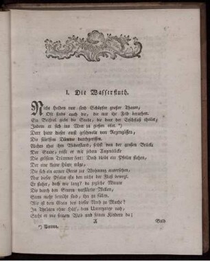 I. Die Wasserfluth.