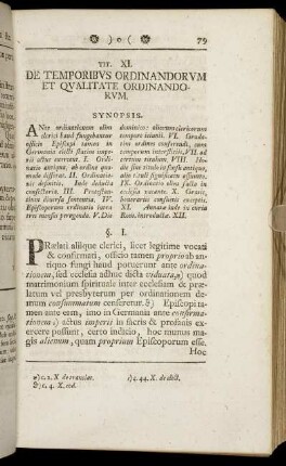 Tit. XI. De Temporibus Ordinandorum Et Qualitate Ordinandorum. - Tit. XXX. De Officio Legati.