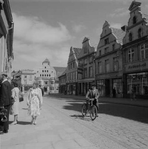 Wismar. Krämerstraße in der historischen Altstadt