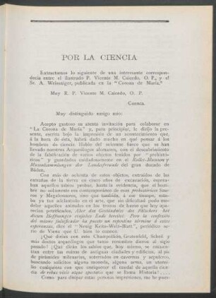 Por la ciencia