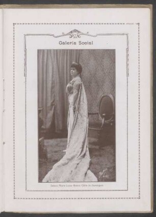 Galería social : [Fotografía de] Señora Maria Luisa Gomez Cibils de Dominguez