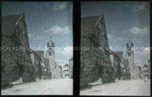 Blick auf das Stadttor von Langenburg