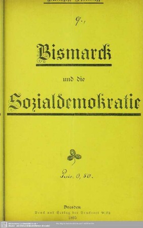 Bismarck und die Sozialdemokratie