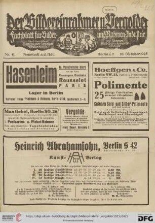 Nr. 41 (10. Oktober 1925)