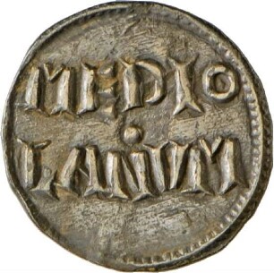 Pfennig Kaiser Ludwigs des Frommen aus Mailand, 814-840