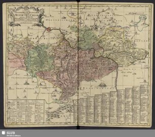 Accurate Geographische Delineation derer zu dem Meissnischen Creisse gehörigen Aemmter, Pirna, Hohnstein, mit Lohmen, Dippoldiswalda und Grüllenburg Nebst andern daran grentzenden Aemtern u. Gegenden