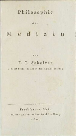 Philosophie der Medicin
