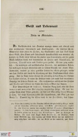 Geist und Lebensart unseres Adels im Mittelalter