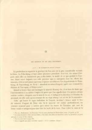 II. Des minerais et de leur traitement