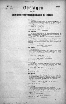 No. 12 (202-218), 5. April 1919