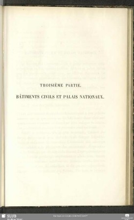 Troisième Partie. Bâtiments Civils Et Palais Nationaux