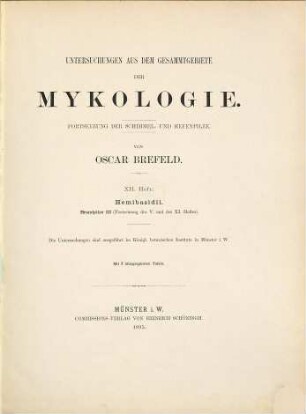 Botanische Untersuchungen über Schimmelpilze, 12