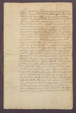 Maria Albertina geb. Gräfin von Berlo, verwitwete Freifrau von Rollingen, vertreten durch ihren Ehemann Johann Konrad Gottfried Freiherrn von Redinchoven, einerseits, und Lothar Friedrich Freiherr von Rollingen andererseits vergleichen sich vor den kurfürstlichen geheimen Räten zu Düsseldorf wegen strittiger Güter zu Dalenbroich etc.