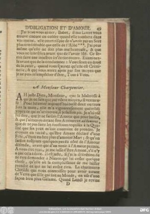 A Monsieur Charpentier.