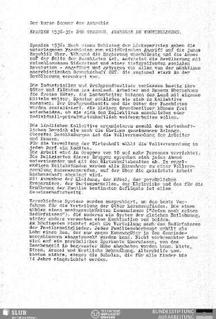 Der kurze Sommer der Anarchie : Spanien 1936-39 : der Versuch, Anarchie zu verwirklichen