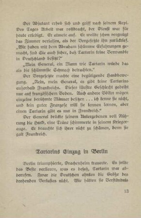 Tartarins Einzug in Berlin
