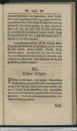 XII. Caspar Crüger