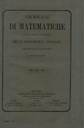 Volume XXIV. Gennaio e Febbraio - 1886.