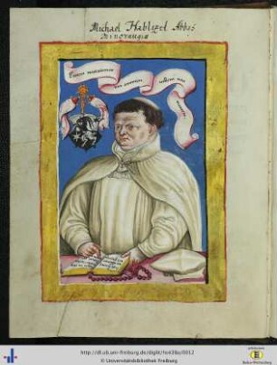 [4v] Ganzseitige Miniatur des Michael Hablitzel.