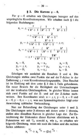 § 3. Die Kurven ....= 0.