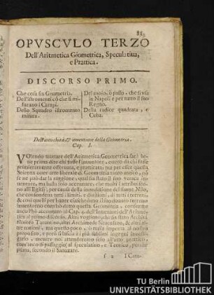 Discorso Primo.
