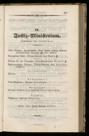 II. Justiz=Ministerium.