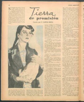 Tierra de promisión : Cuento por F. Lopez Mesa
