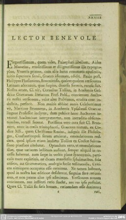 Lector Benevole [Praefat. Secunda P. Patris]