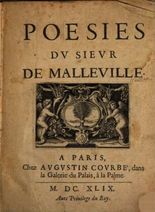 Poesies du Sieur Malleville