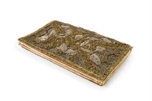 Elegante Kuverttasche mit Stickerei in Gold und Silber