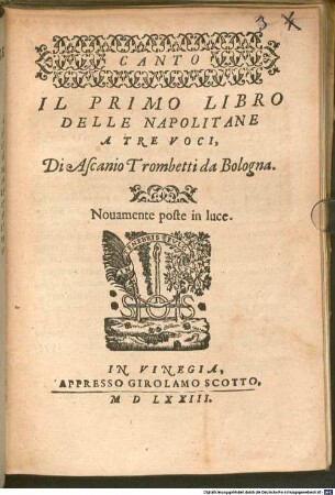 IL PRIMO LIBRO DELLE NAPOLITANE A TRE VOCI