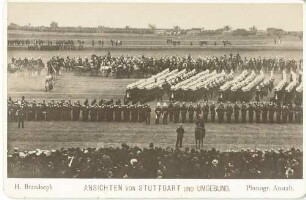 Regiment während der Kaiserparade 1885 auf dem Cannstatter Wasen