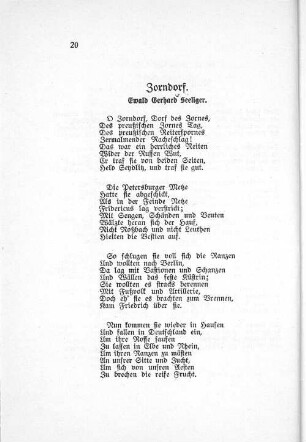 Zorndorf. Ewald Gerhard Seeliger.